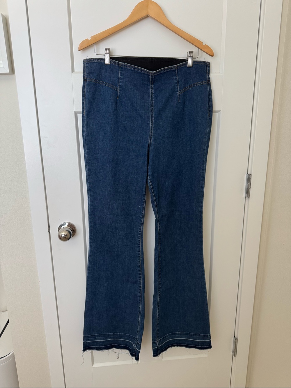 Knox Rose Dark Blue Flare Jeans